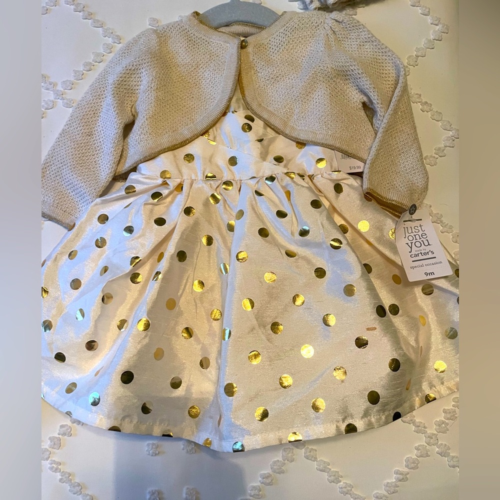 NEW WITH TAGS! Never worn polka dot formal dress 9m